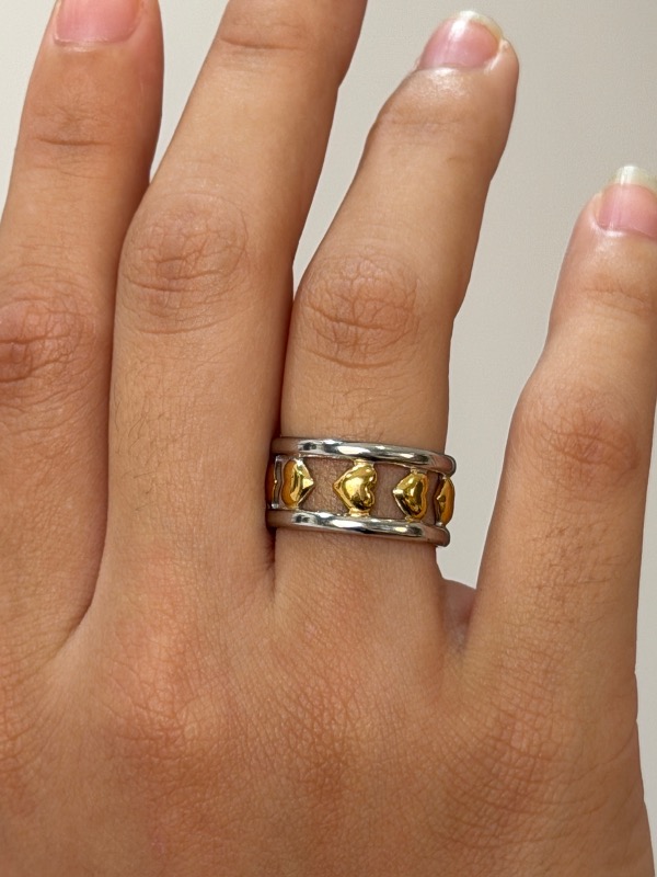 Anillo dorado con plateado Cod 2