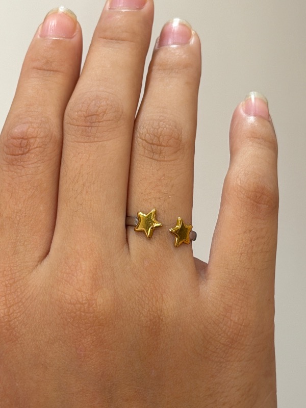 Anillo dorado con plateado Cod 4
