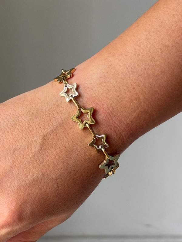 Pulsera estrellas doradas