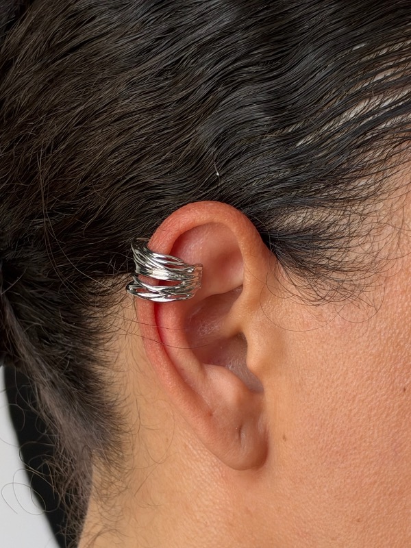 Earcuff plateado