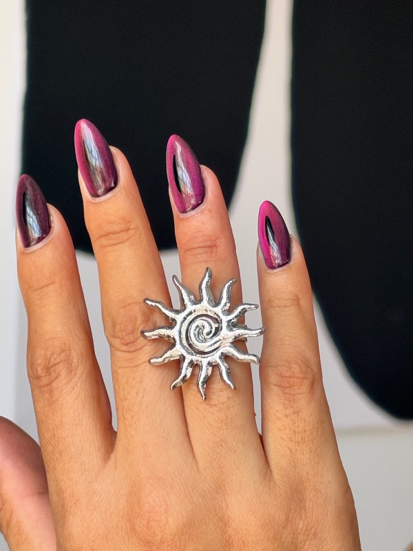 Anillos chunky plateados