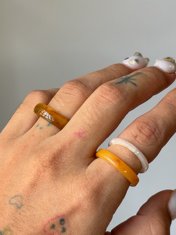 Set 3 anillos acrílicos