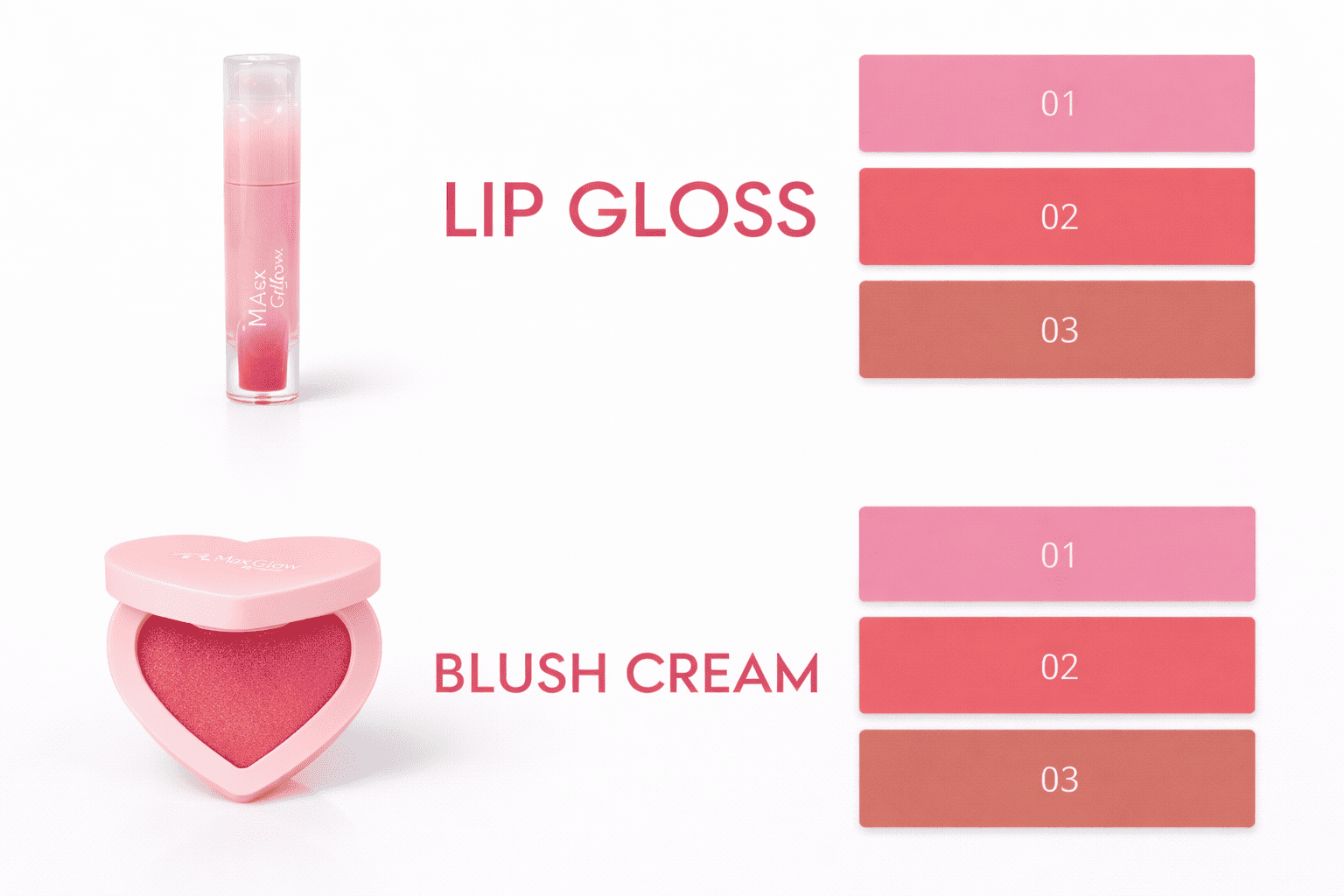 Kit lip gloss + rubor