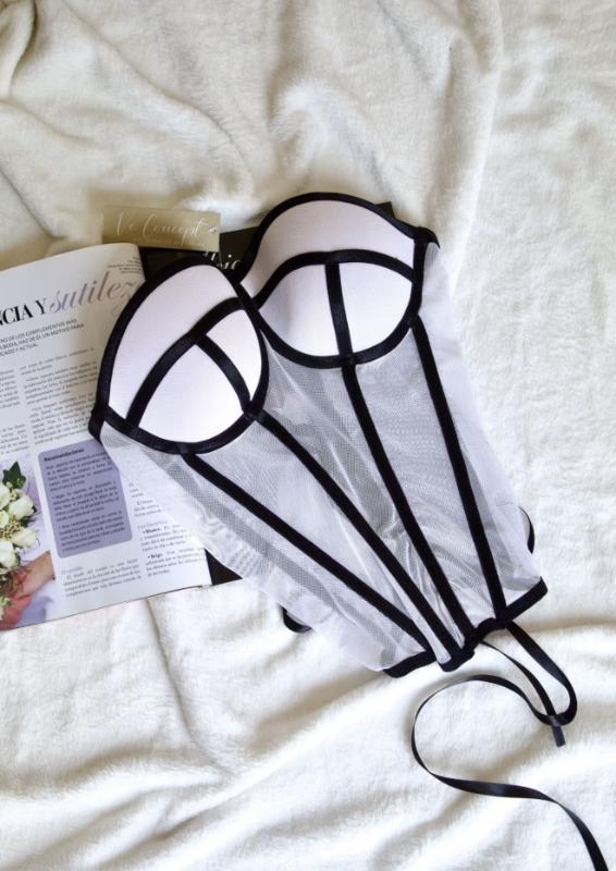 Corset de rayas blanco / Talla M-L